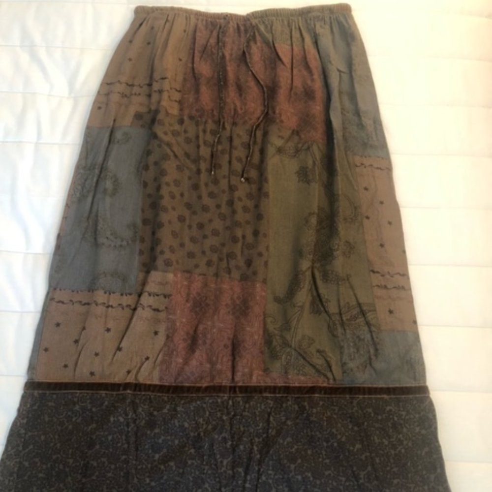 Coldwater Creek Long Patterned Skirt